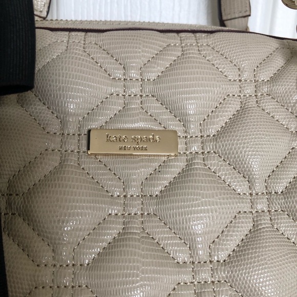 Kate Spade Ecru Quilted Top handle Bag - Picture 8 of 9